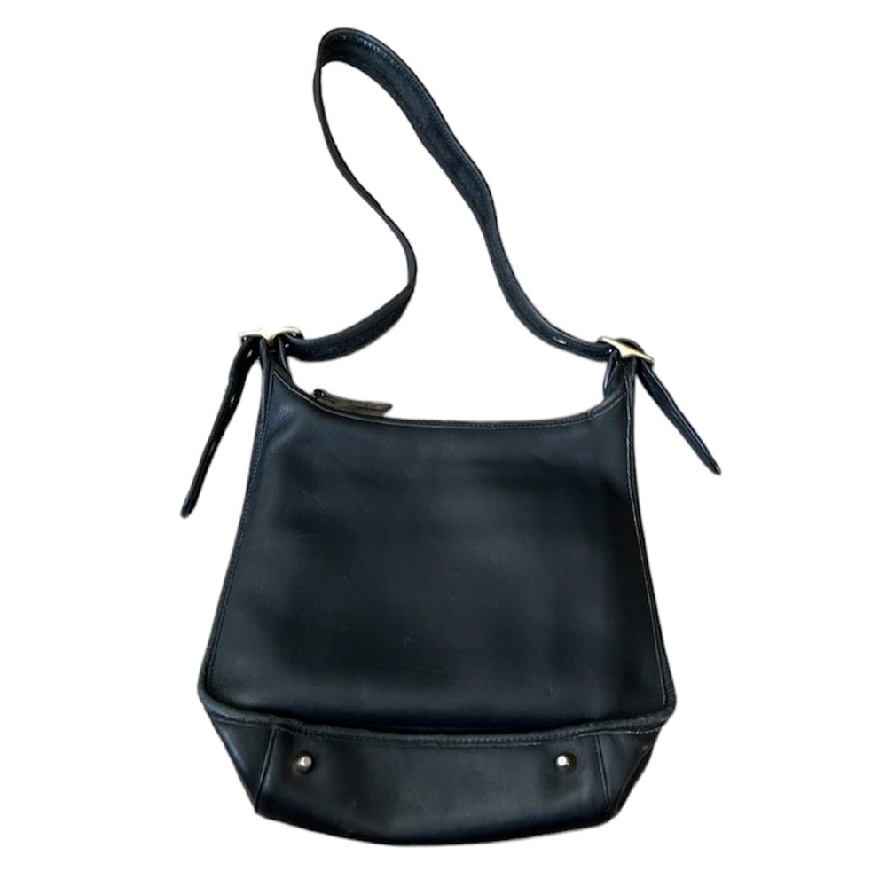 Coach Vintage Black Leather Shoulder Bag